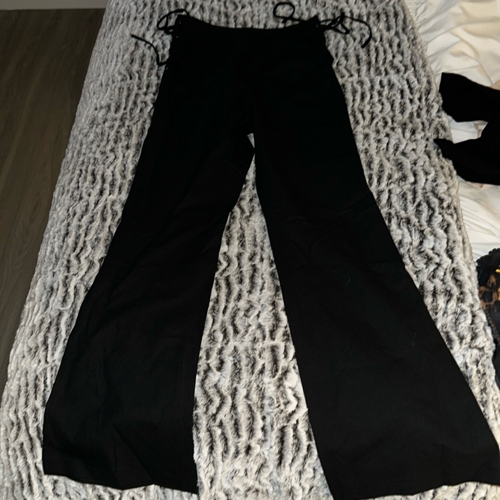 Blank, stretch fit slacks